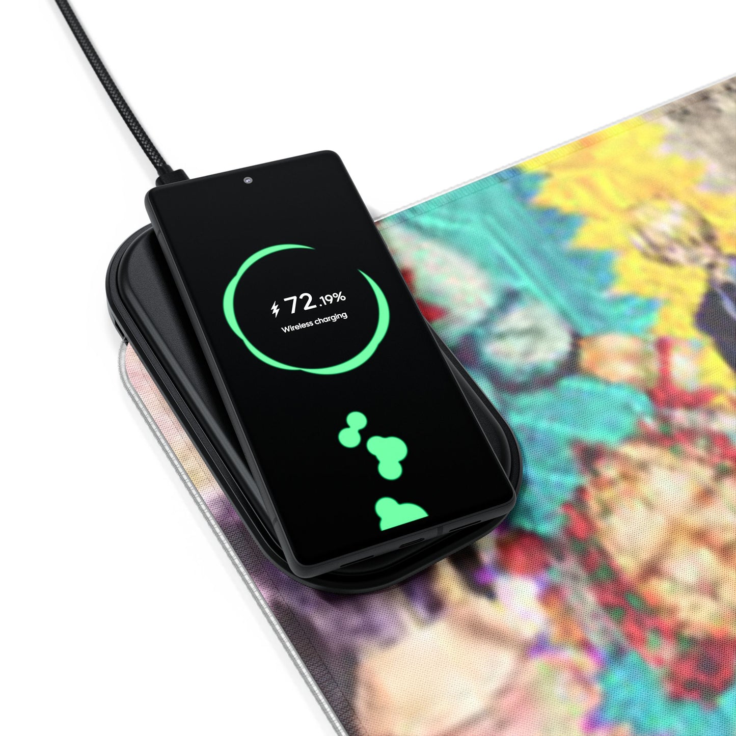 One Piece LED Gaming Mouse Pad, Wireless Charging