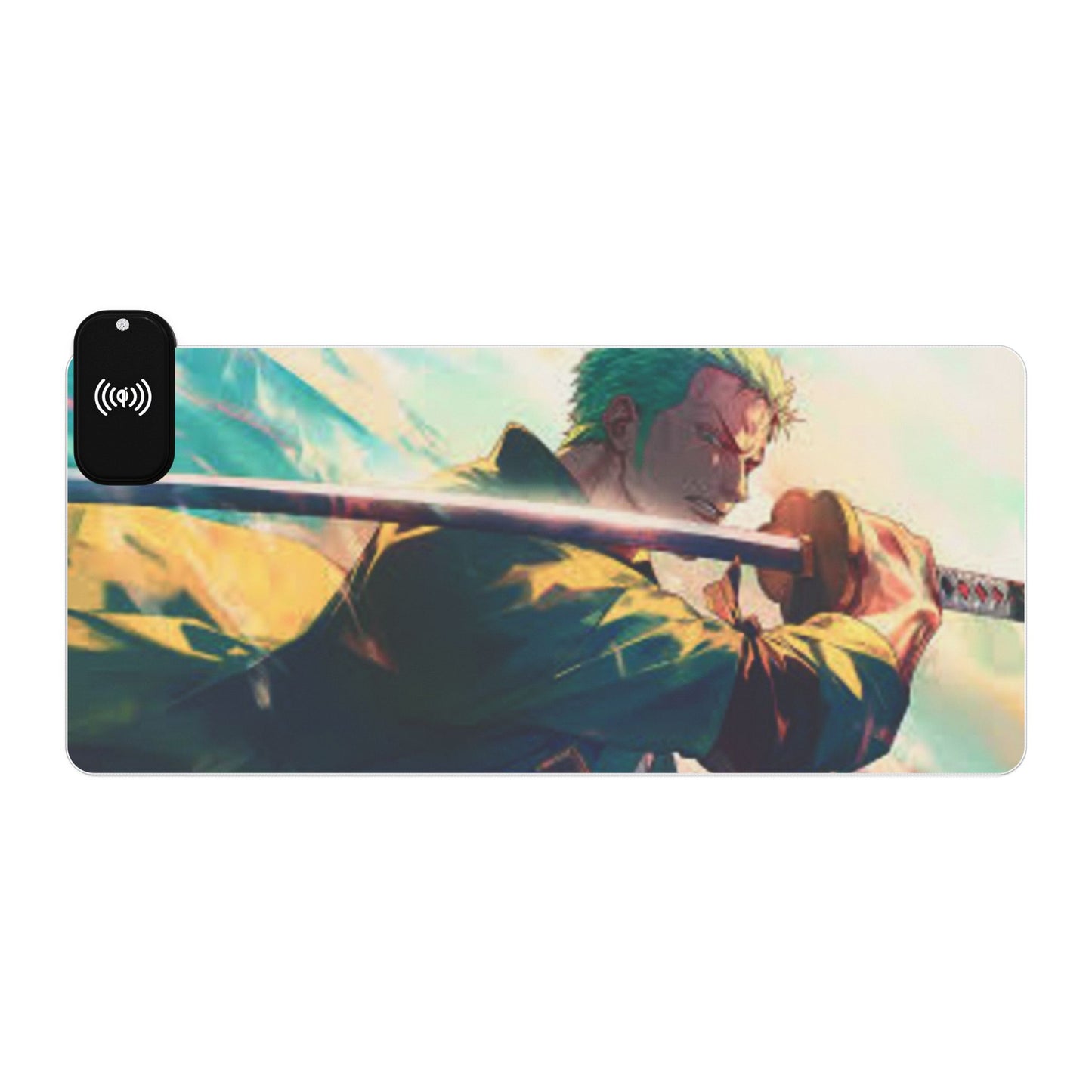 Zoro, one piece - LED Gaming Mouse Pad with Wireless Charging