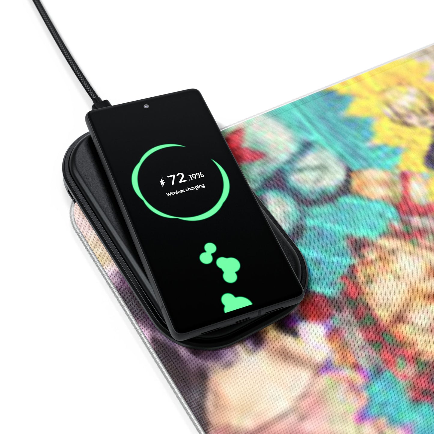 One Piece LED Gaming Mouse Pad, Wireless Charging