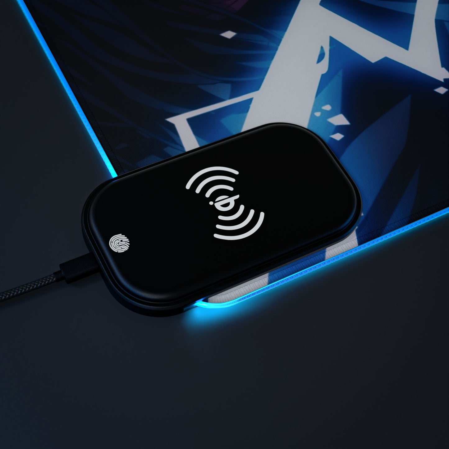 Sasuke Uchiha - LED Gaming Mouse Pad with Wireless Charging