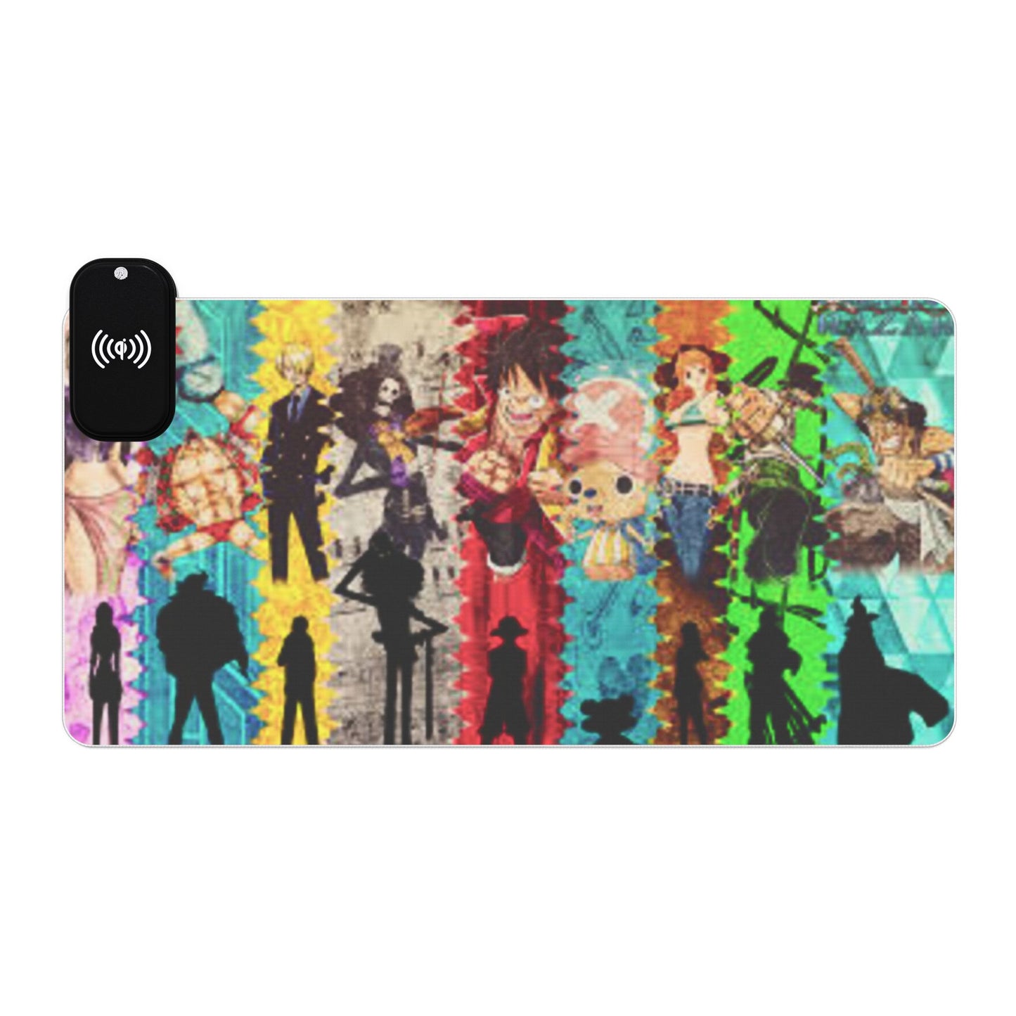 One Piece LED Gaming Mouse Pad, Wireless Charging
