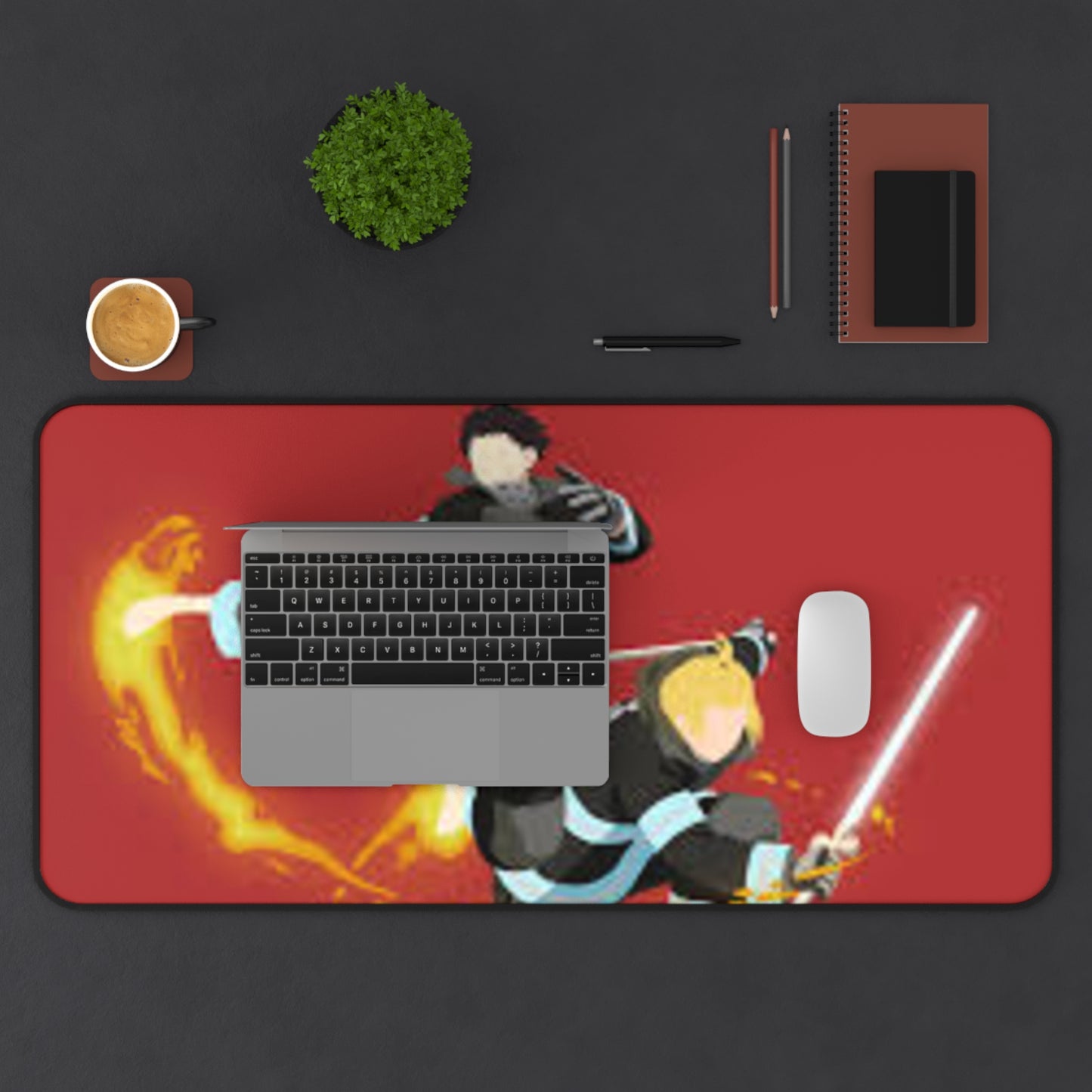 Fire force, Shinra x Arthur - Anime Desk Mat