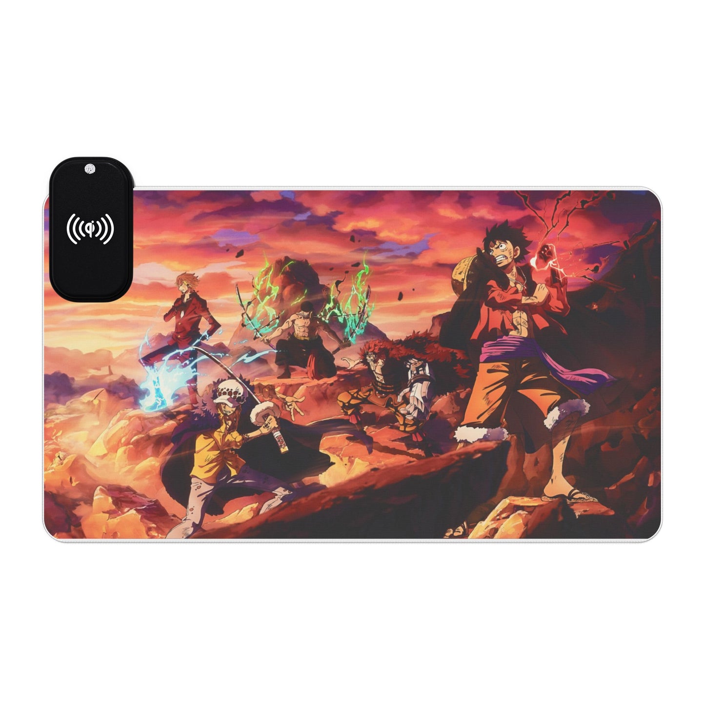 One piece - LED Gaming Mouse Pad with Wireless Charging