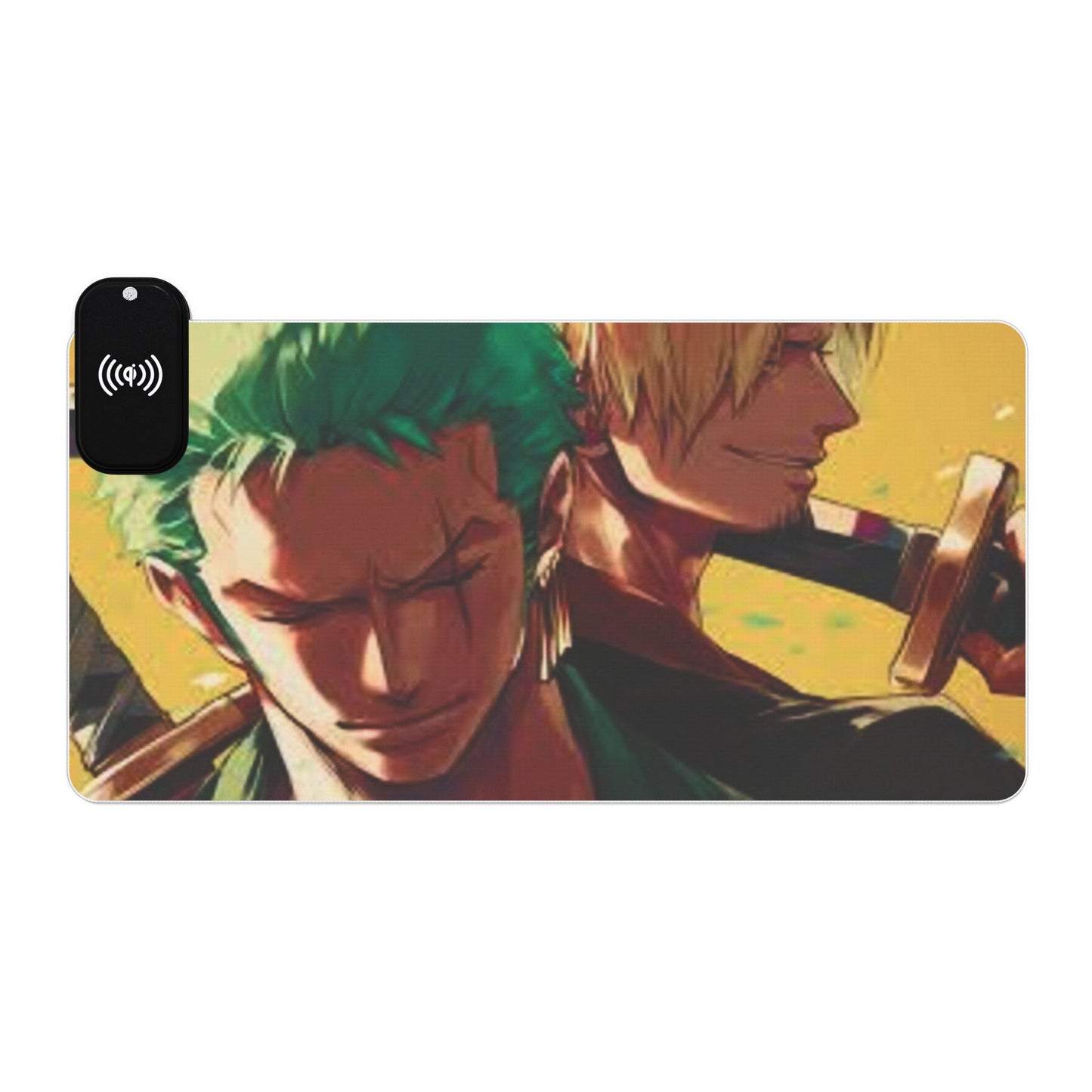 Zoro x Sanji LED Gaming Mouse Pad, Wireless Charging
