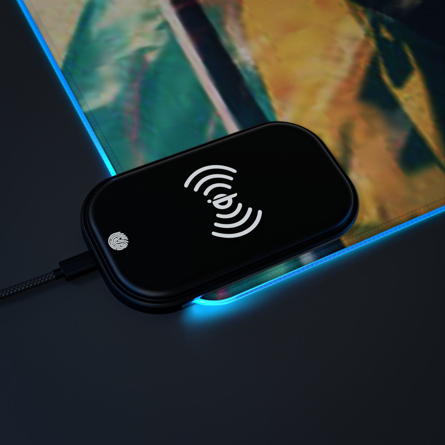 Zoro, one piece - LED Gaming Mouse Pad with Wireless Charging
