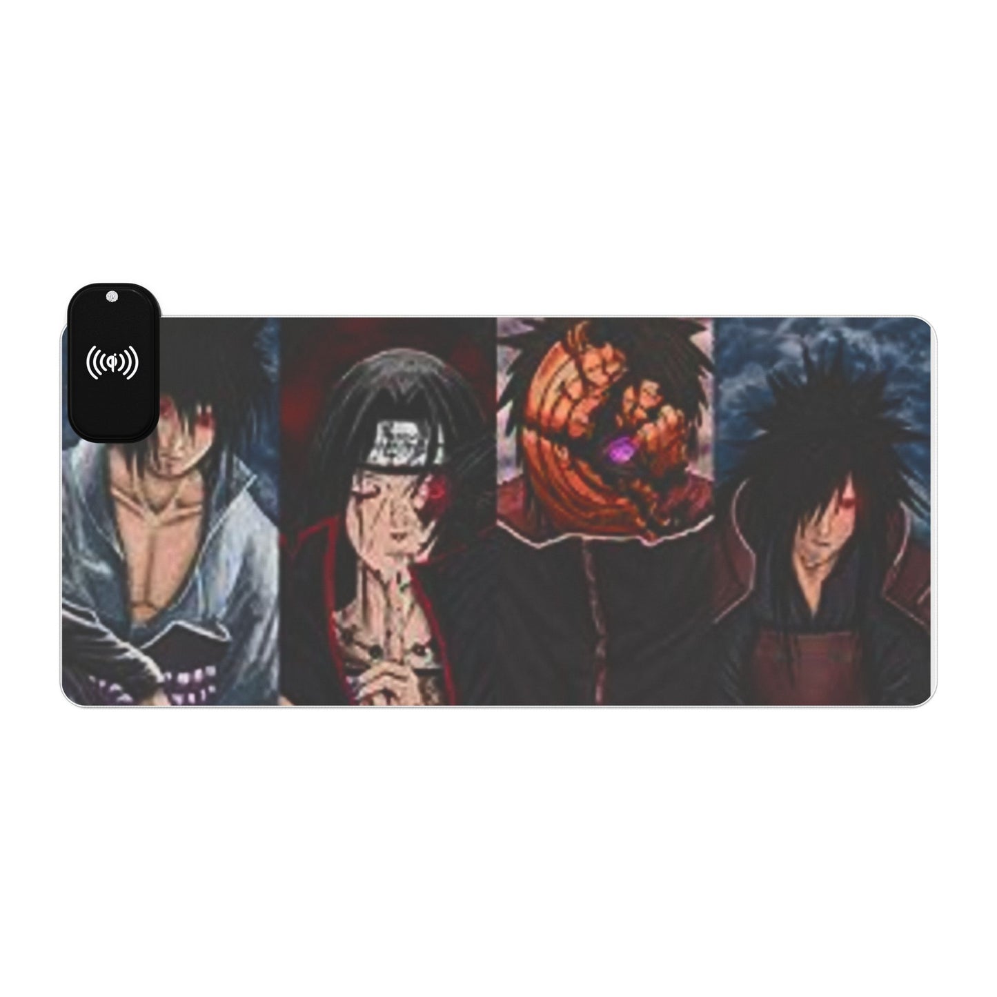 Naruto, Uchiha members - LED Wireless Charging Gaming Mouse Pad