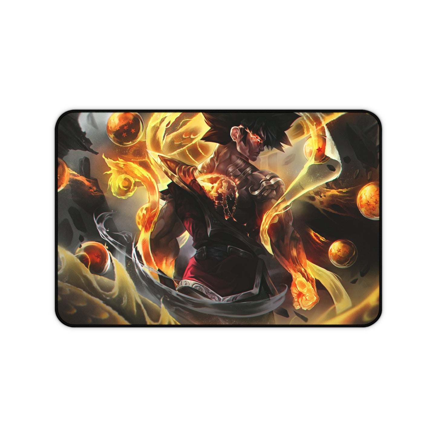 Fiery Dragon Ball Desk Mat - Gamer's Office Decor