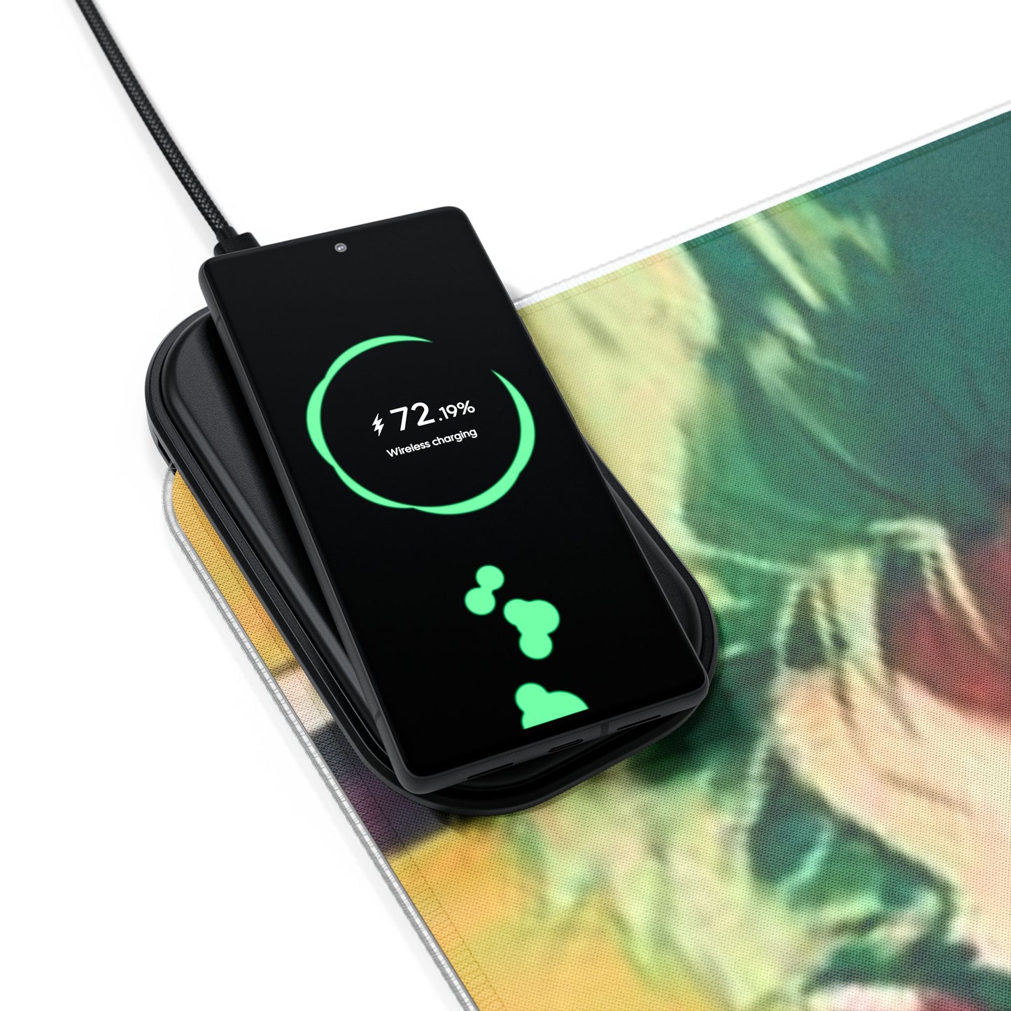Zoro x Sanji LED Gaming Mouse Pad, Wireless Charging
