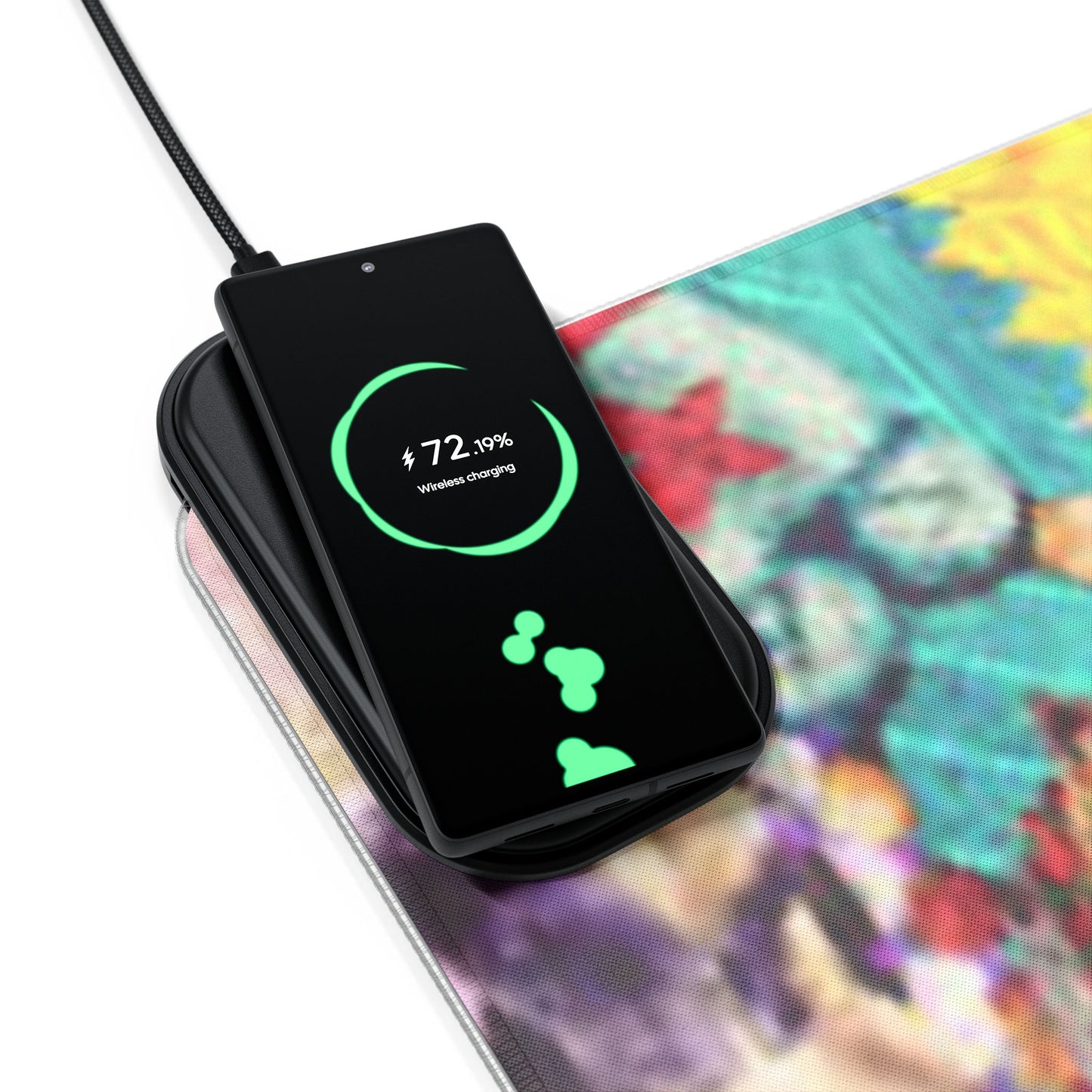 One Piece LED Gaming Mouse Pad, Wireless Charging