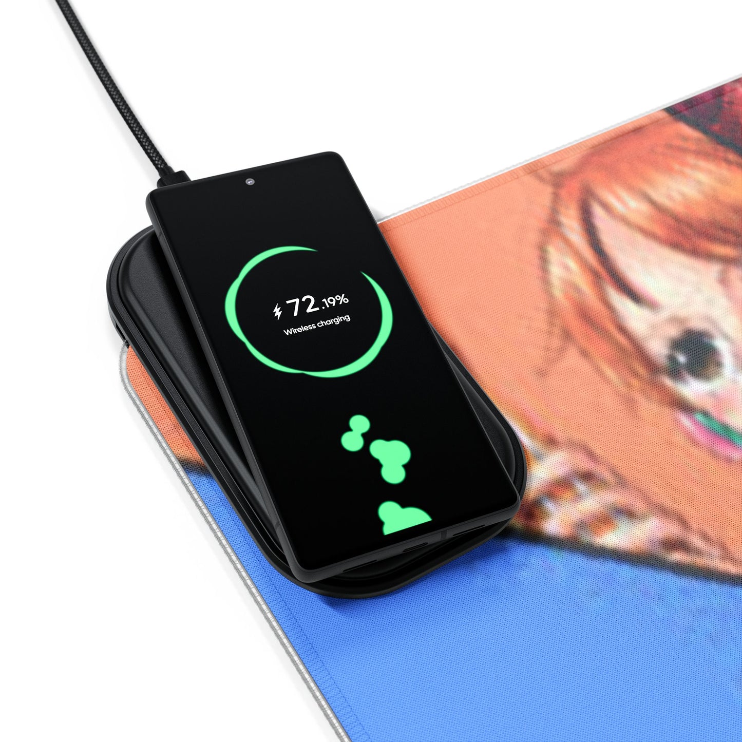 Luffy x Sanji x Zoro x Nami x Usopp, One piece - LED Gaming Mouse Pad with Wireless Charging