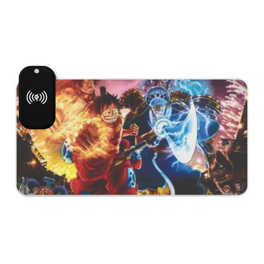 Luffy x Law - LED Gaming Mouse Pad with Wireless Charging