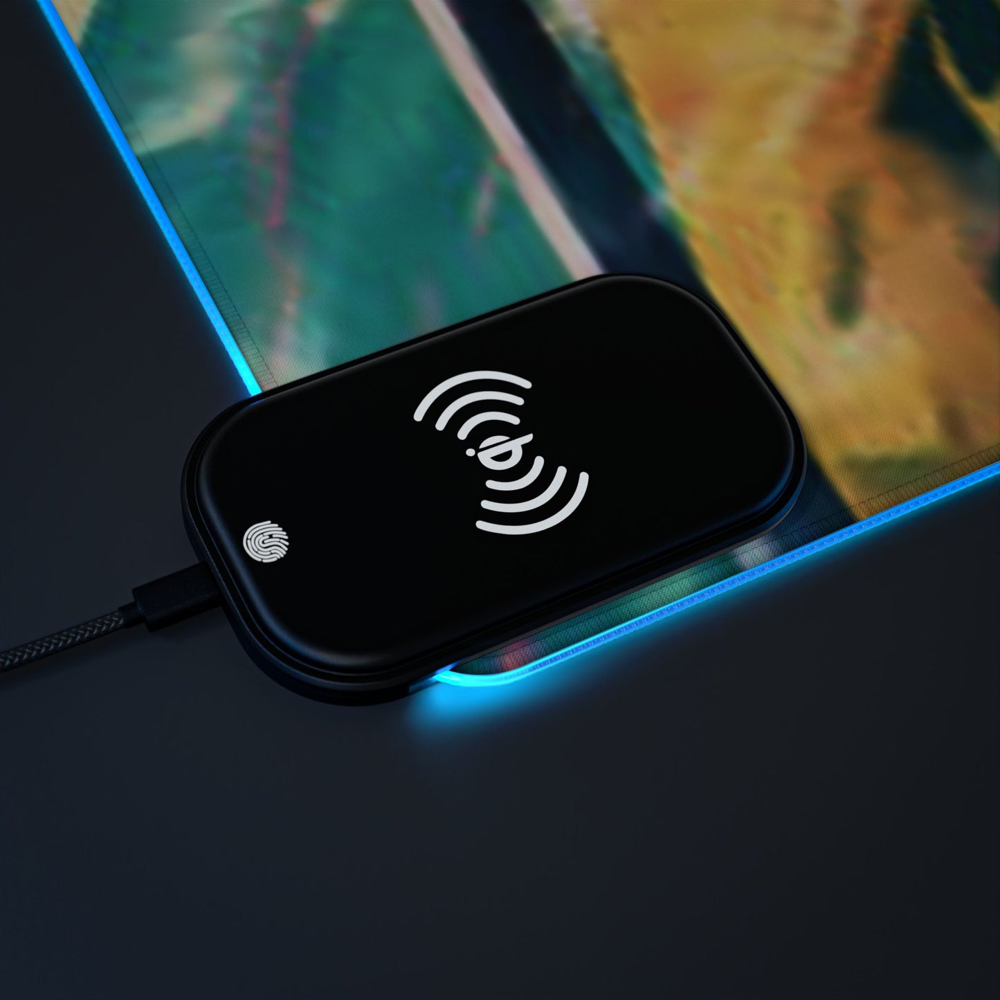 Zoro, one piece - LED Gaming Mouse Pad with Wireless Charging