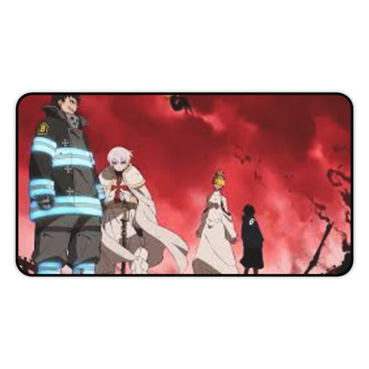 Fire Force, shinra x evangelist - Anime Desk Mat