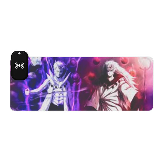 Naruto, Obito x madara - LED Gaming Mouse Pad, Wireless Charging