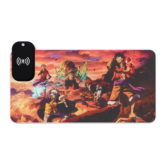 One piece - LED Gaming Mouse Pad with Wireless Charging