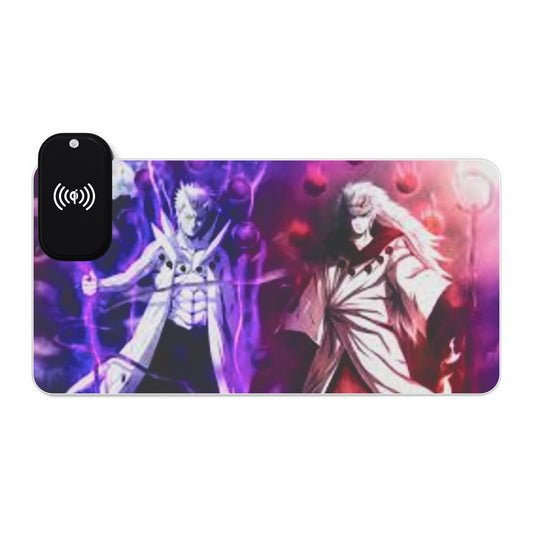 Naruto, Obito x madara - LED Gaming Mouse Pad, Wireless Charging