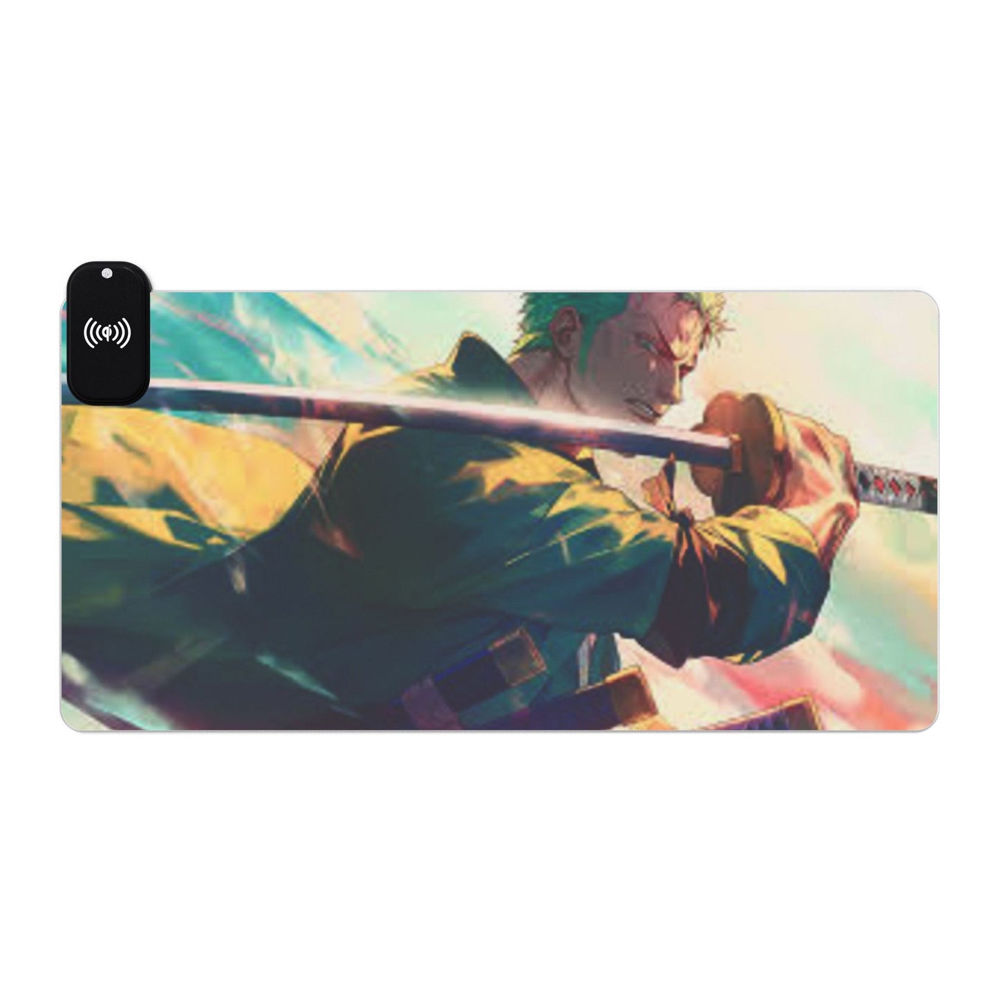 Zoro, one piece - LED Gaming Mouse Pad with Wireless Charging