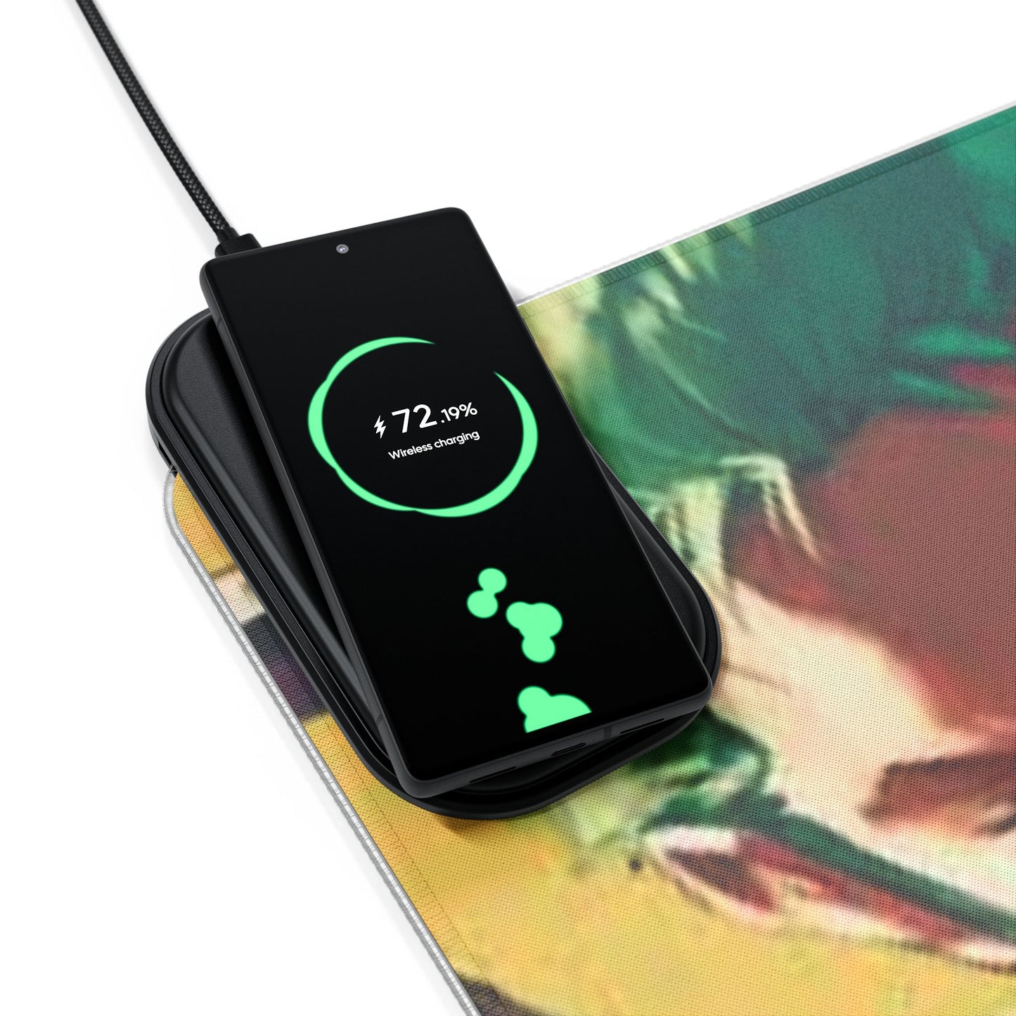 Zoro x Sanji LED Gaming Mouse Pad, Wireless Charging