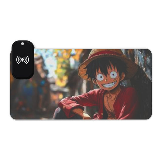 Luffy, one piece - LED Wireless Charging Gaming Mouse Pad