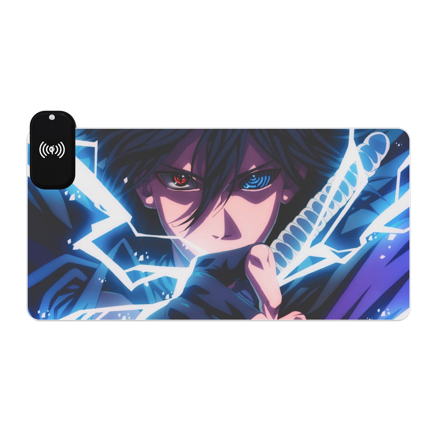 Sasuke Uchiha - LED Gaming Mouse Pad with Wireless Charging