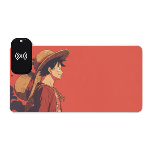 Luffy, One piece - LED Wireless Charging Gaming Mouse Pad