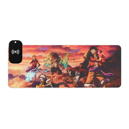 One piece - LED Gaming Mouse Pad with Wireless Charging